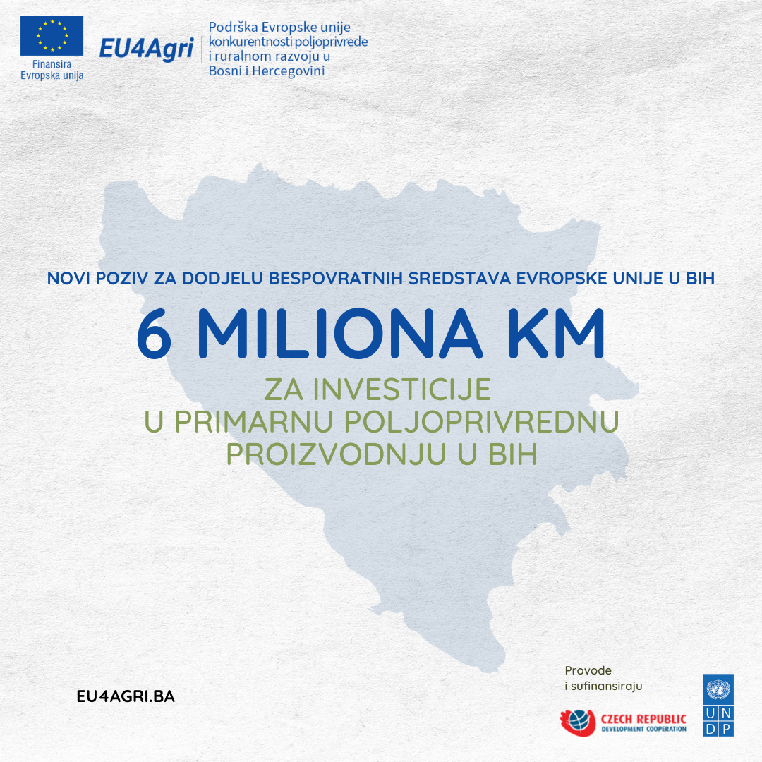 3 miliona KM MARKETING i PRERADA EU4AGRI