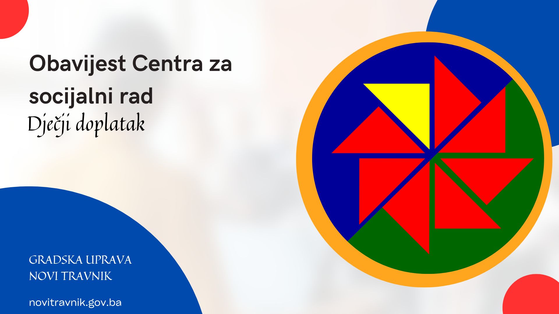 Obavijest: Dječji doplatak 