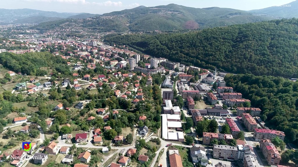 Snimak Novog Travnika iz zraka