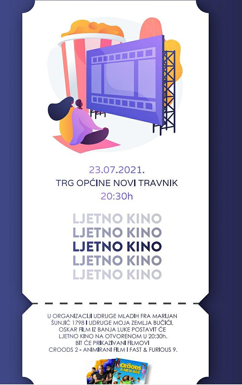 Obavijest - Noćno kino na otvorenom