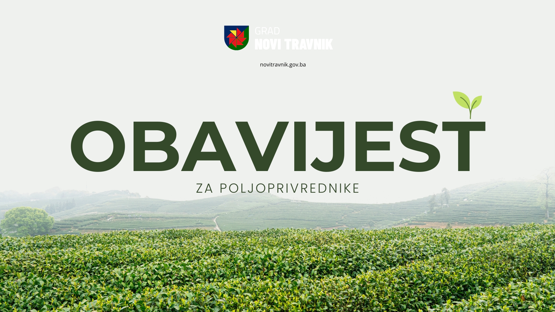 Obavijest za poljoprivrednike 